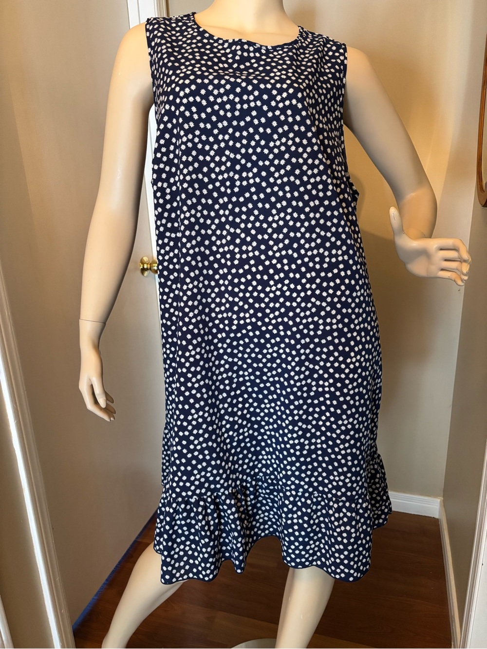 Midi Navy blue with flowers